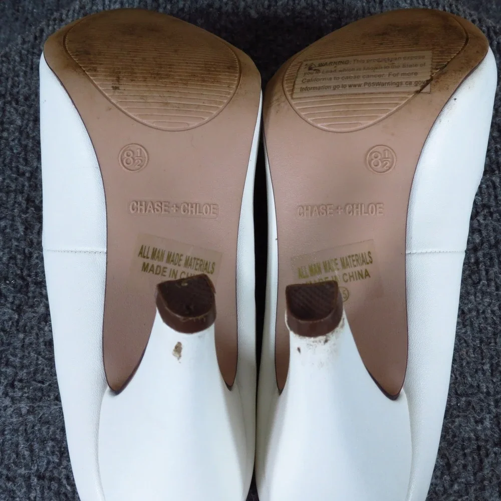 Chase + Chloe Kimmy-21 Women Mary Jane Pumps Size 8.5 Dress Wedding White Shoes